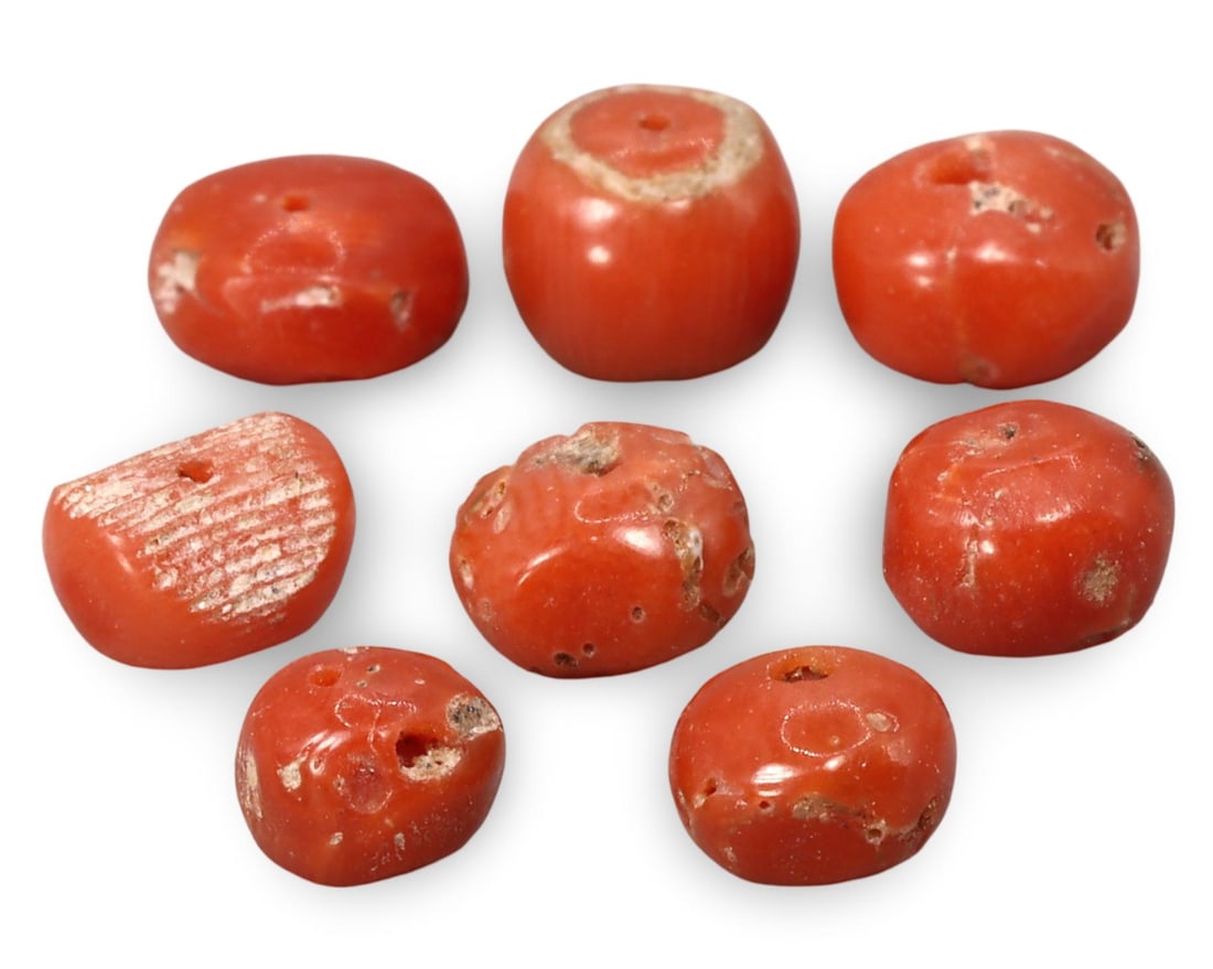 Post Medieval Sino-Tibetan Red Coral Beads, 16th-19th Century (1 of 1)