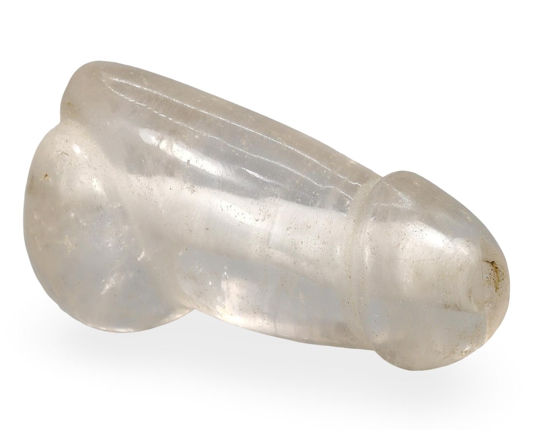 Ancient Late Medieval Sino-Siberian Crystal Phallic Amulet Bead, 14th-15th Century (1 of 3)
