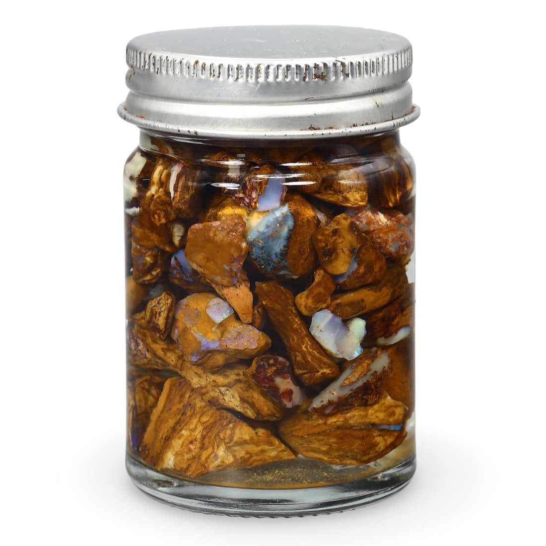 Australian Lightning Queensland Boulder Opal Rough Jar (1 of 2)