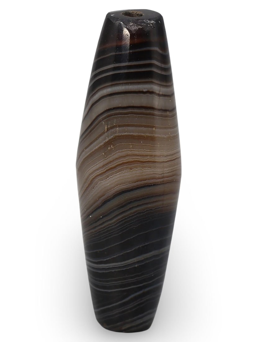 Ancient Middle Medieval Silk Road Sino-Tibetan Agate Dzi Bead, 11th-13th Century (1 of 2)