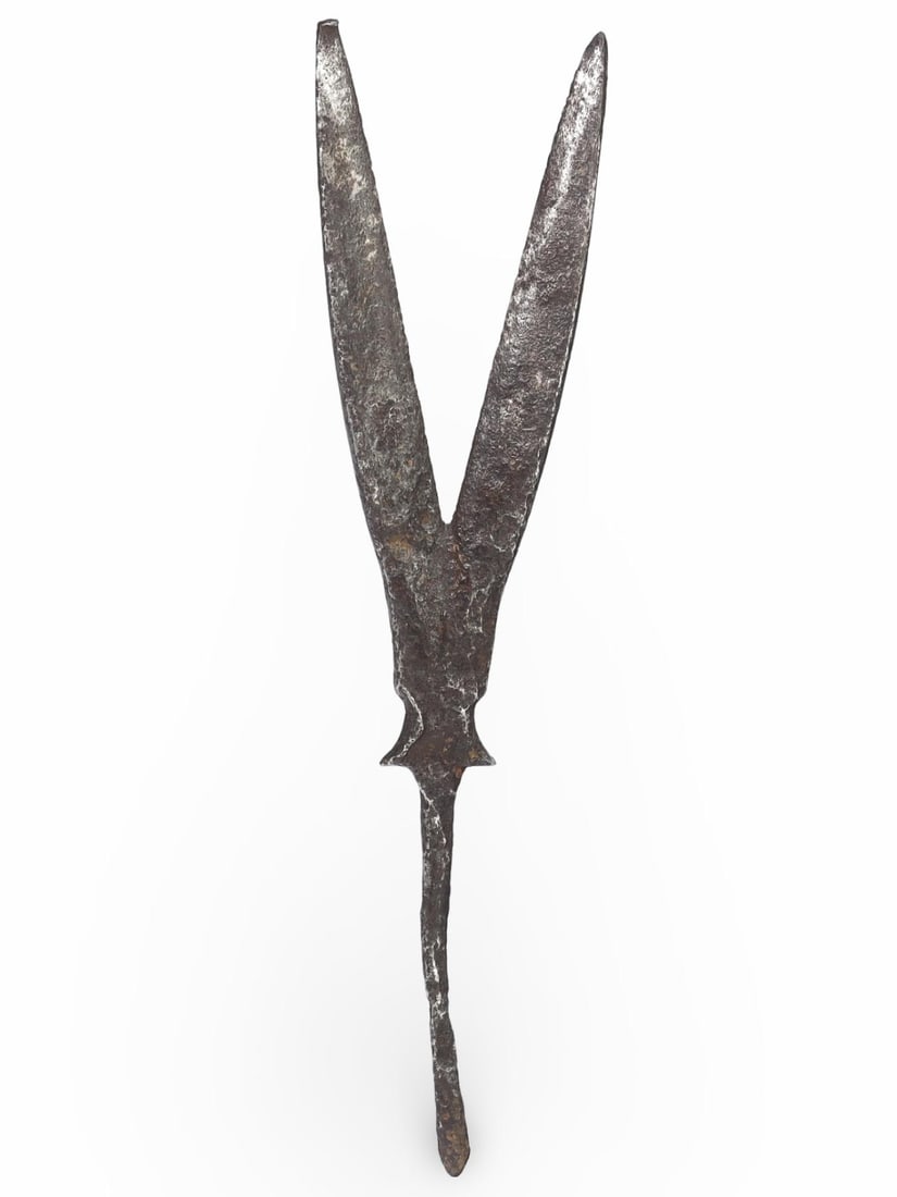 Ancient Medieval Viking Forked Arrowhead, 10th-11th Century AD (1 of 2)