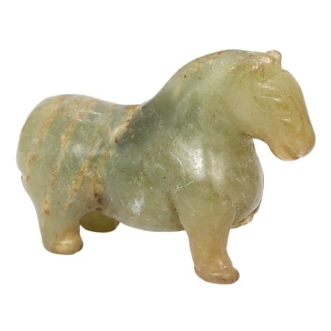 Antique Eastern Oriental Chinese Carved Jade Horse Figurine Sculpture (1 of 2)