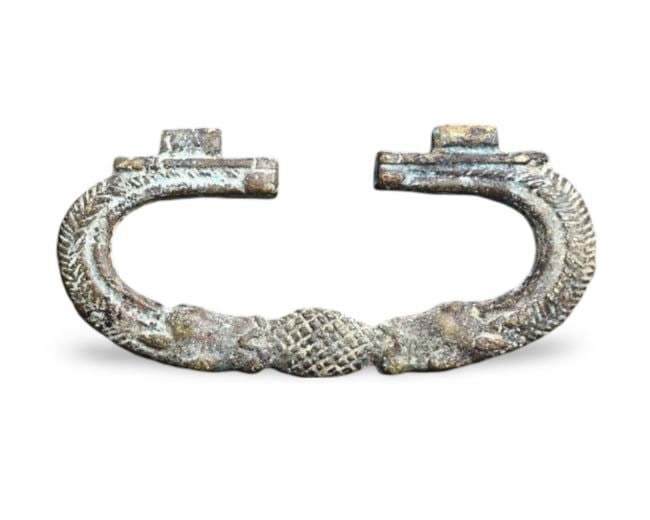 Ancient Medieval Viking Bronze Snake Door Knocker, 9th-11th Century (1 of 2)