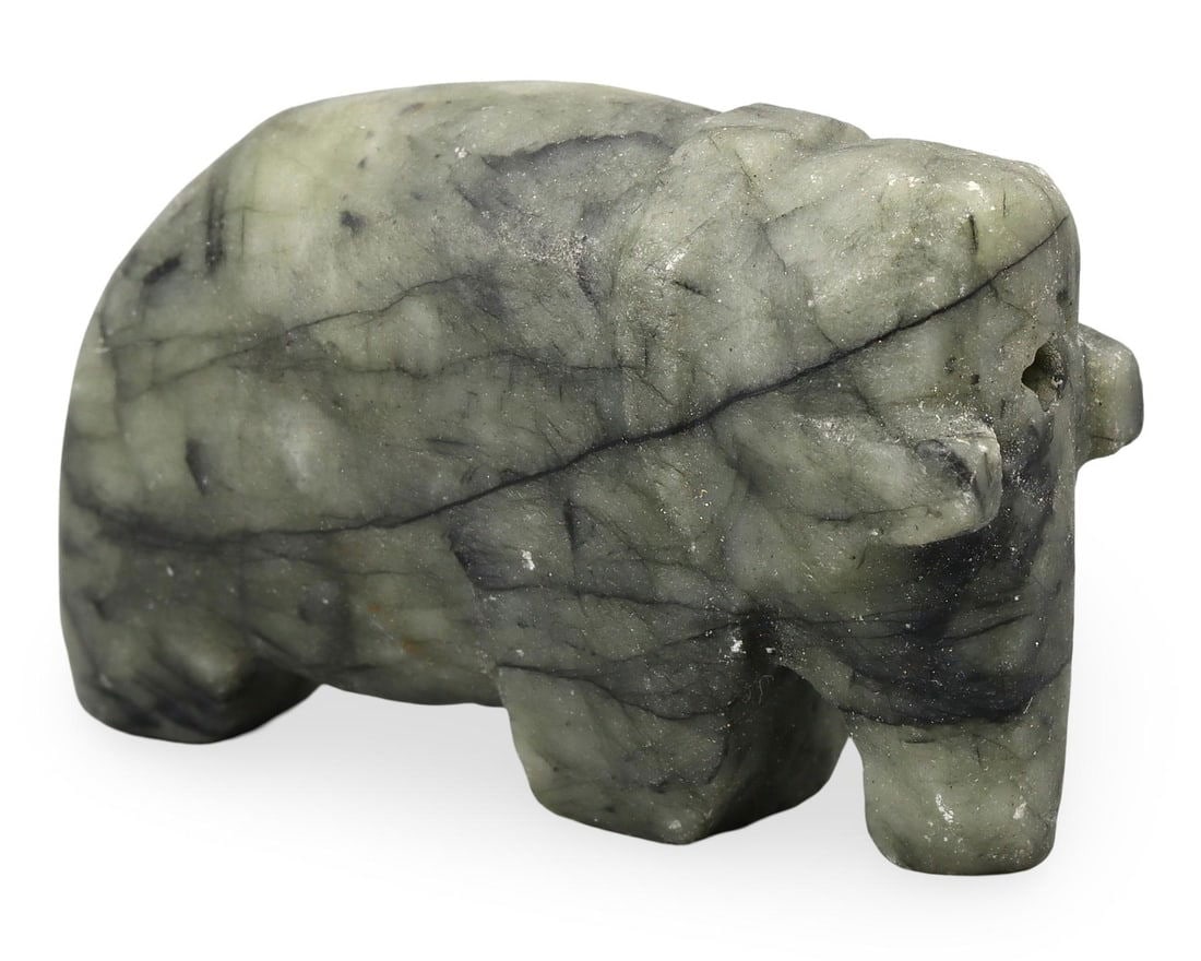 Ancient Medieval Pagan Pyu Aventurine Jade Zoomorphic Elephant Amulet, 9th-13th Century (1 of 3)