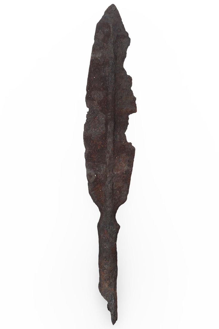 Ancient Celtic La Tene Period Iron Spear Head, c. 450-100 BC (1 of 2)