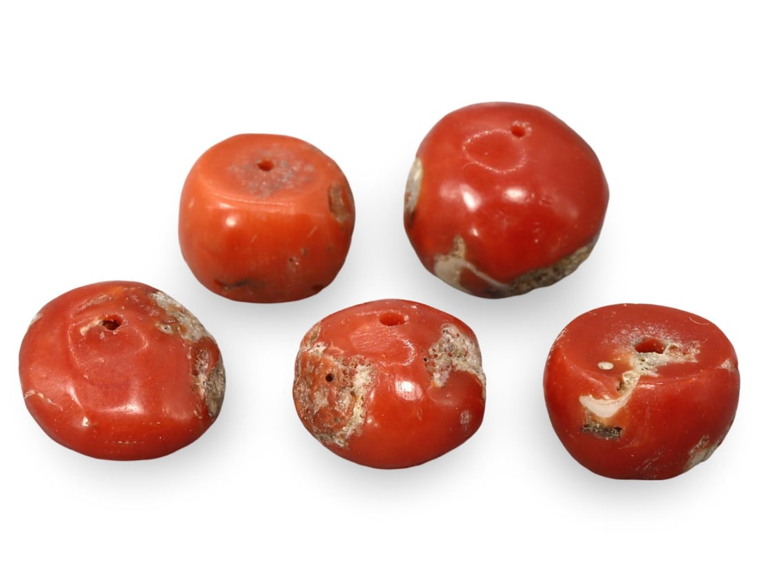 Post Medieval Sino-Tibetan Red Coral Beads, 16th-19th Century (1 of 1)