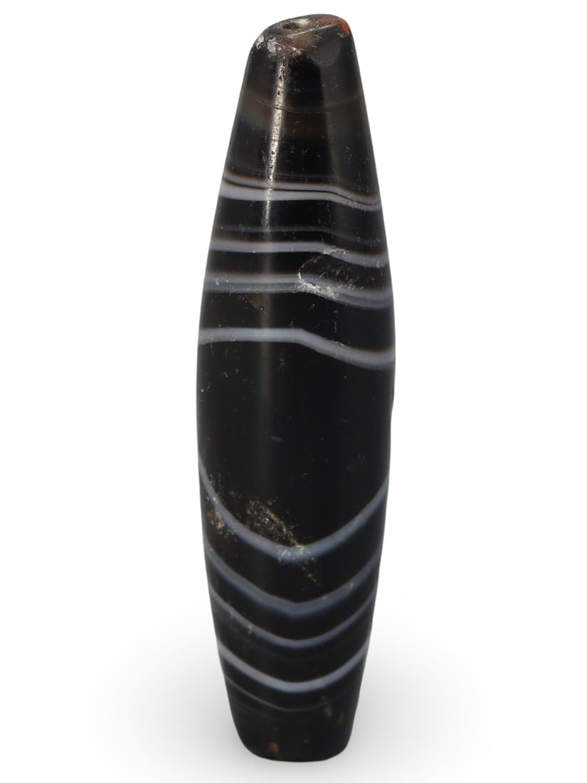 Ancient Middle Medieval Silk Road Sino-Tibetan Agate Dzi Bead, 11th-13th Century (1 of 2)