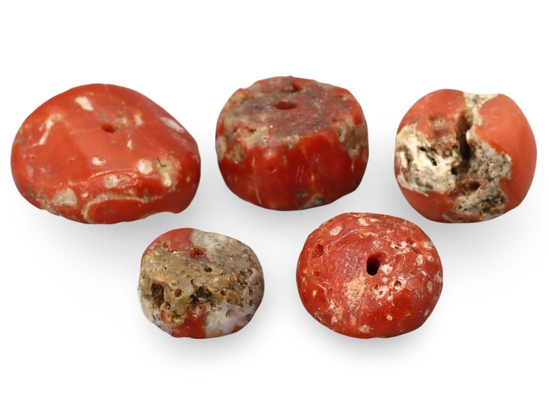 Post Medieval Sino-Tibetan Red Coral Beads, 16th-19th Century (1 of 1)