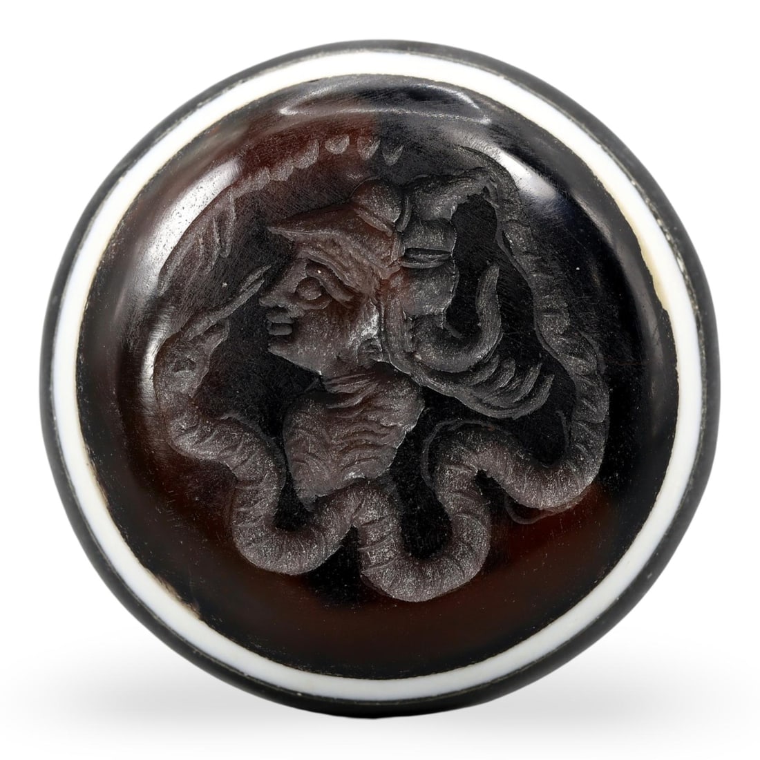 Post Medieval Carnelian Agate Carved Intaglio Bead, 18th-20th Century (1 of 2)