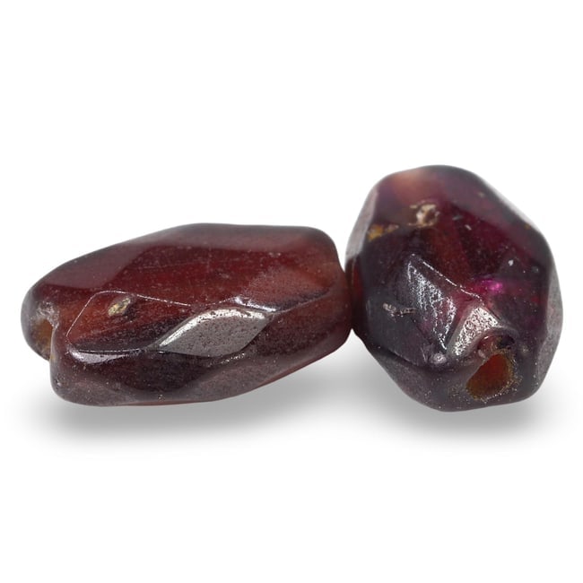 Post Medieval Bohemian Facet Dropped Garnet, 16th-19th Century (1 of 2)