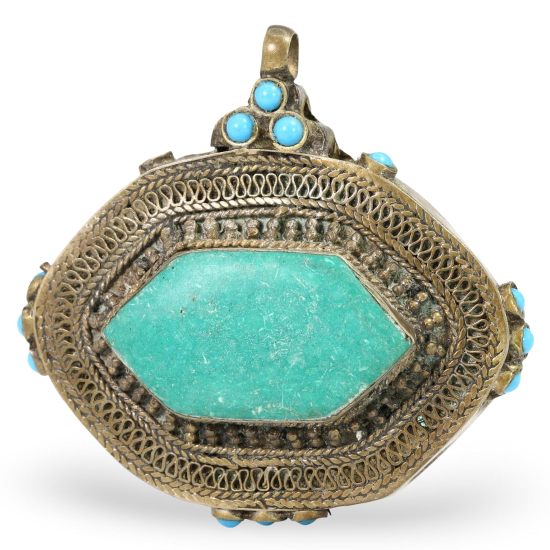 Post Medieval Qajar Dynasty Intricate Pseudo Filigree Amulet, 17th-19th Century (1 of 2)