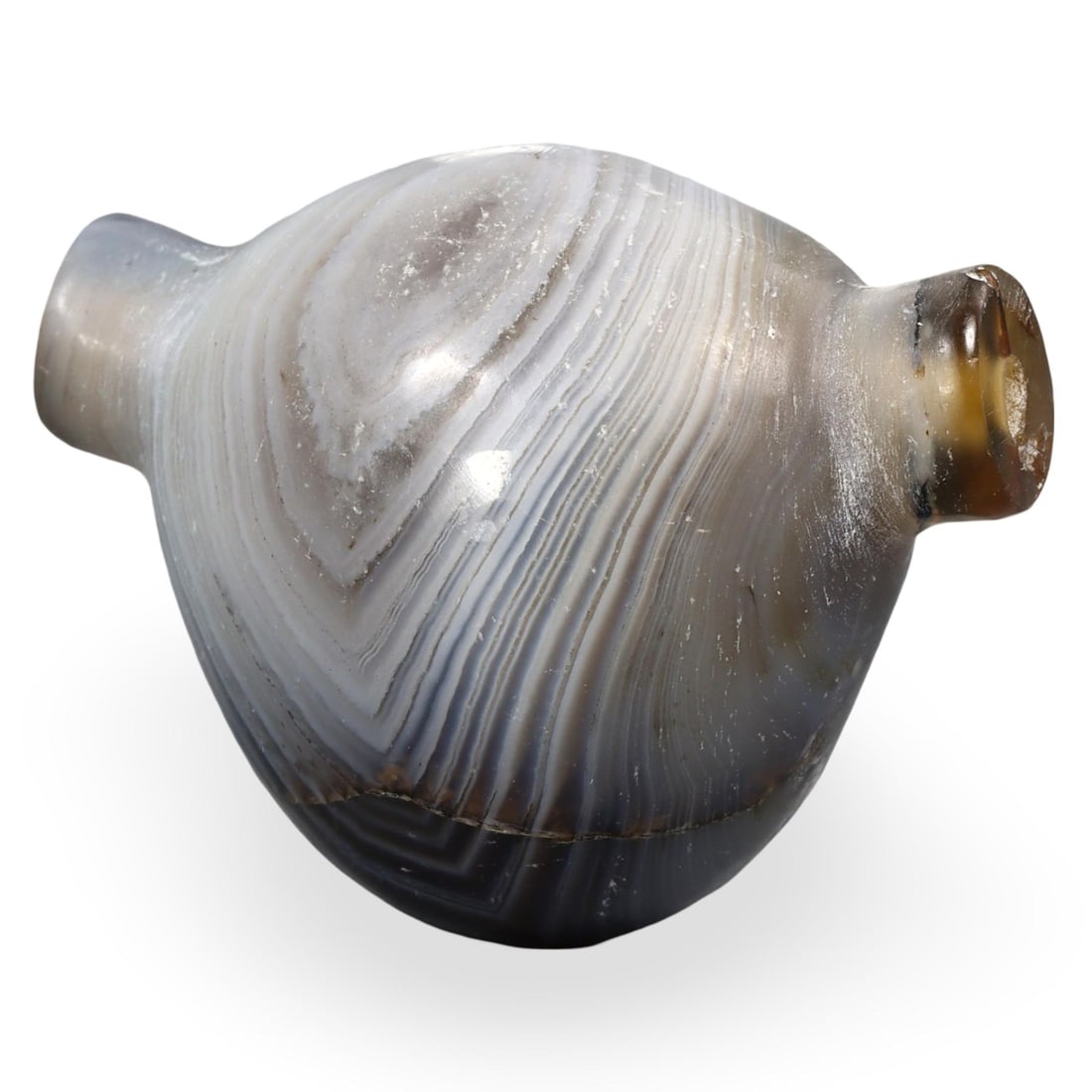 Post Medieval Sino-Siberian Agate Heart Amulet Bead, 16th-19th Century (1 of 2)