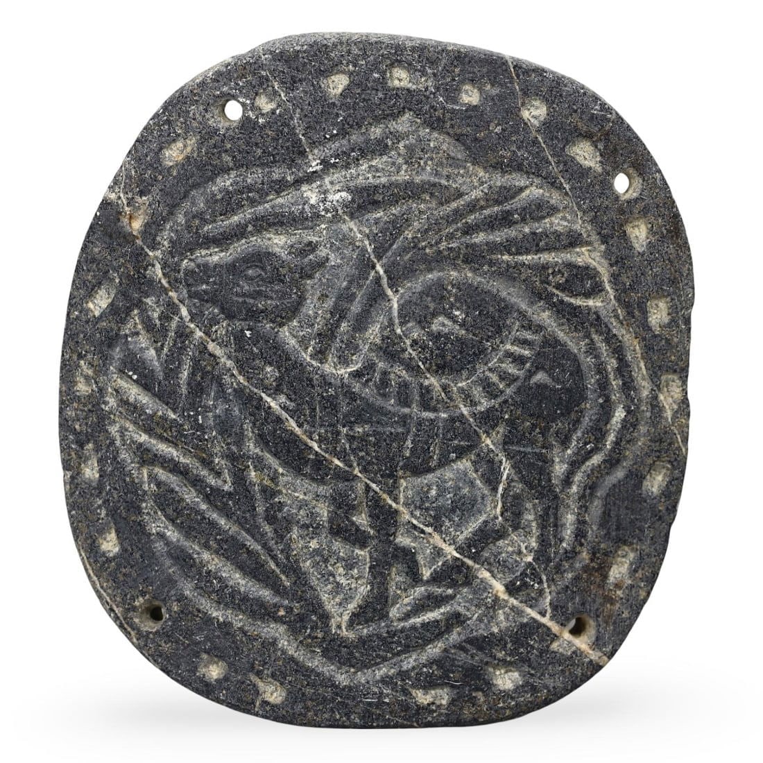 Ancient Middle Medieval Indo-Scythian Carved Stone Relief, 11th-13th Century (1 of 2)