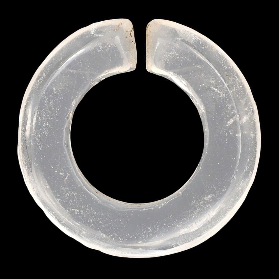 Early Anglo-Saxon Squat Barrel-Shaped Monochrome Glass Bead, Early 5th - Mid 7th Century (1 of 2)