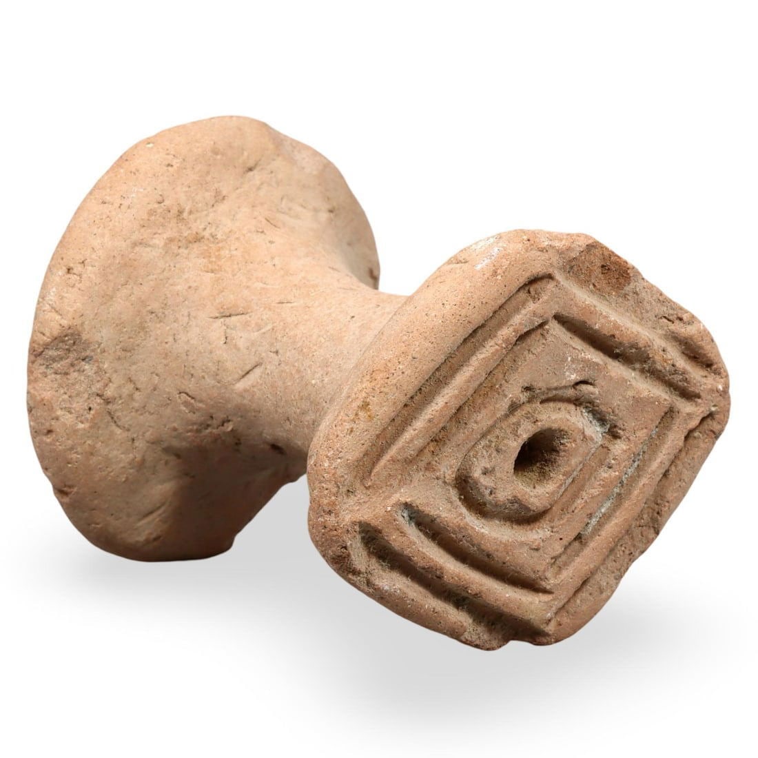 Ancient Gandhara Terracotta Double-Sided Geometric Design Stamp, 1st-5th Century AD (1 of 3)