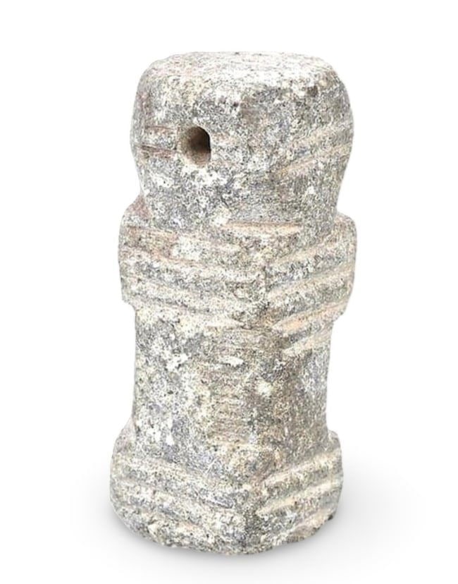 Ancient Mesopotamian Incised Pillar-Shaped Stone Weight, 3rd-2nd Millennium BCE (1 of 1)