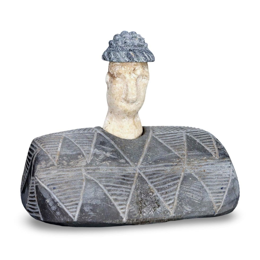 Central Asian Tribal Art Stone Carving Idol Figure Statuette (1 of 4)