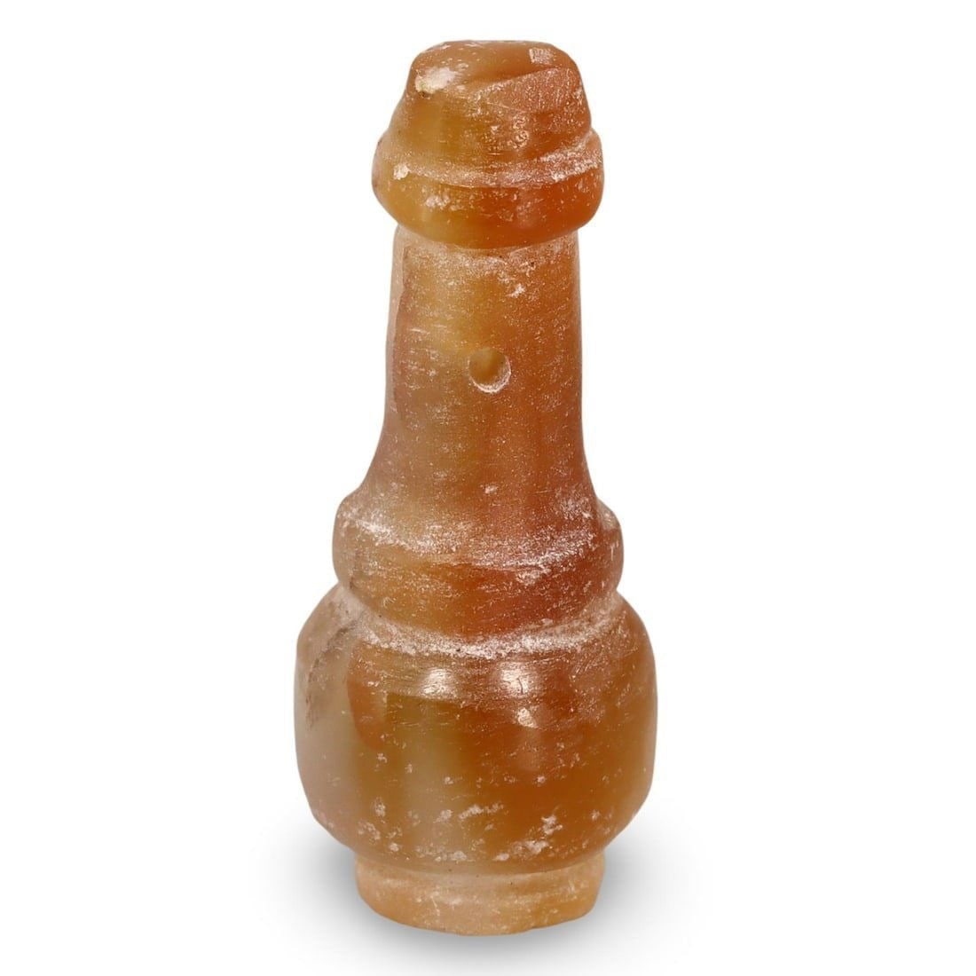 Ancient Coptic Egyptian Byzantine Carnelian Poppy Amulet Bead, 4th-7th Century AD (1 of 2)