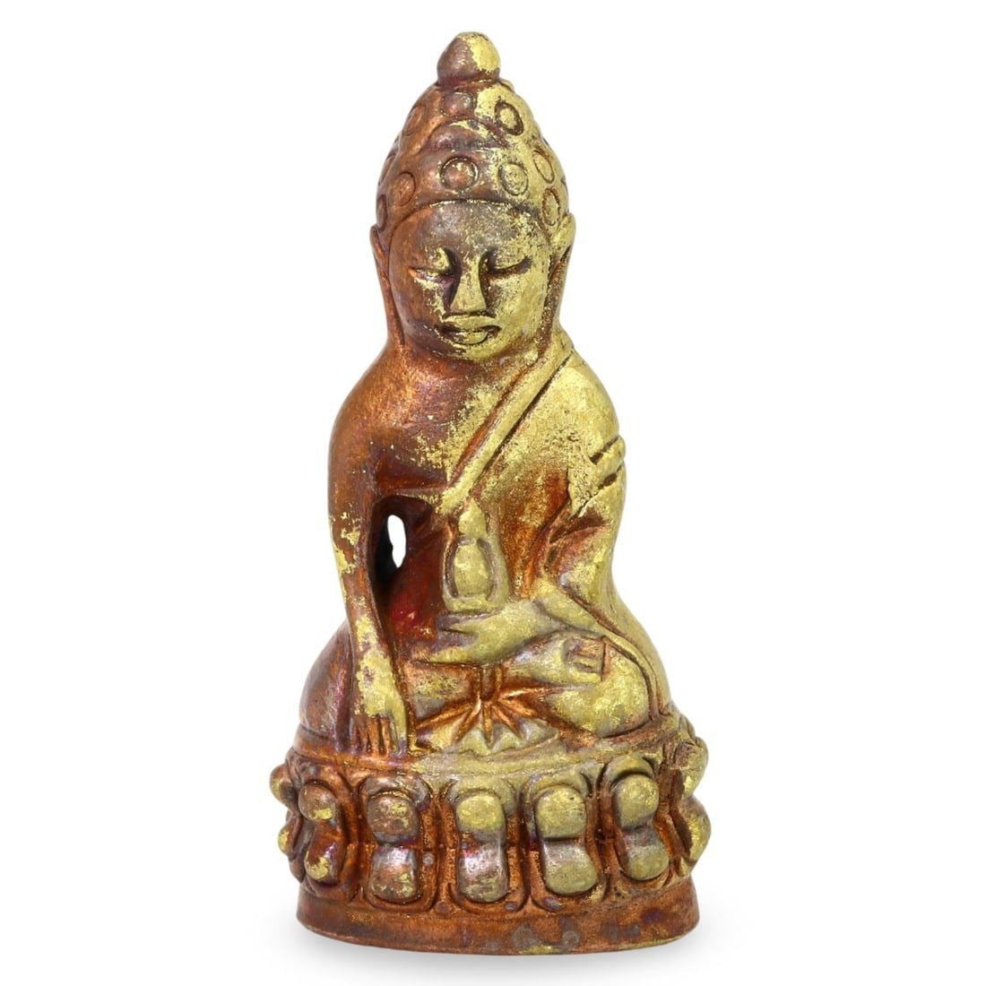 Post Medieval Sino-Tibetan Gold Gilt Bronze Votive Figure, 17th-19th Century (1 of 4)