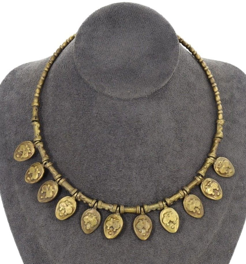 Post Medieval Konyak Tribe of Nagaland Brass Neck Torque, Late 19th Century (1 of 1)