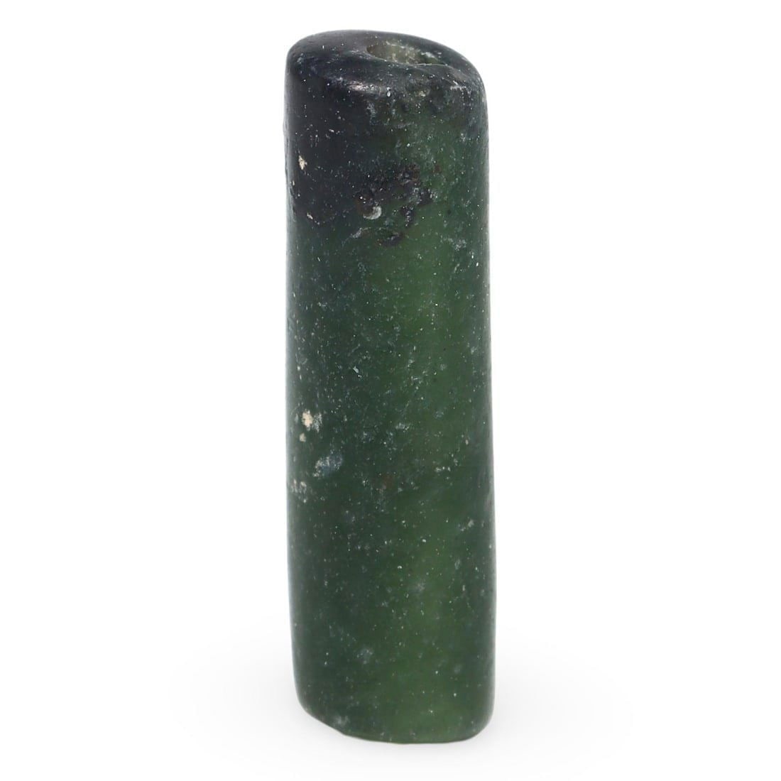 Ancient Tibeto-Burmese Cylindrical Jade Bead, 5th-10th Century (1 of 2)