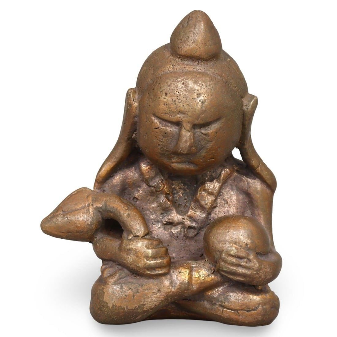 Late Medieval Tibeto-Burmese Bronze Votive Figure, 15th-17th Century (1 of 3)