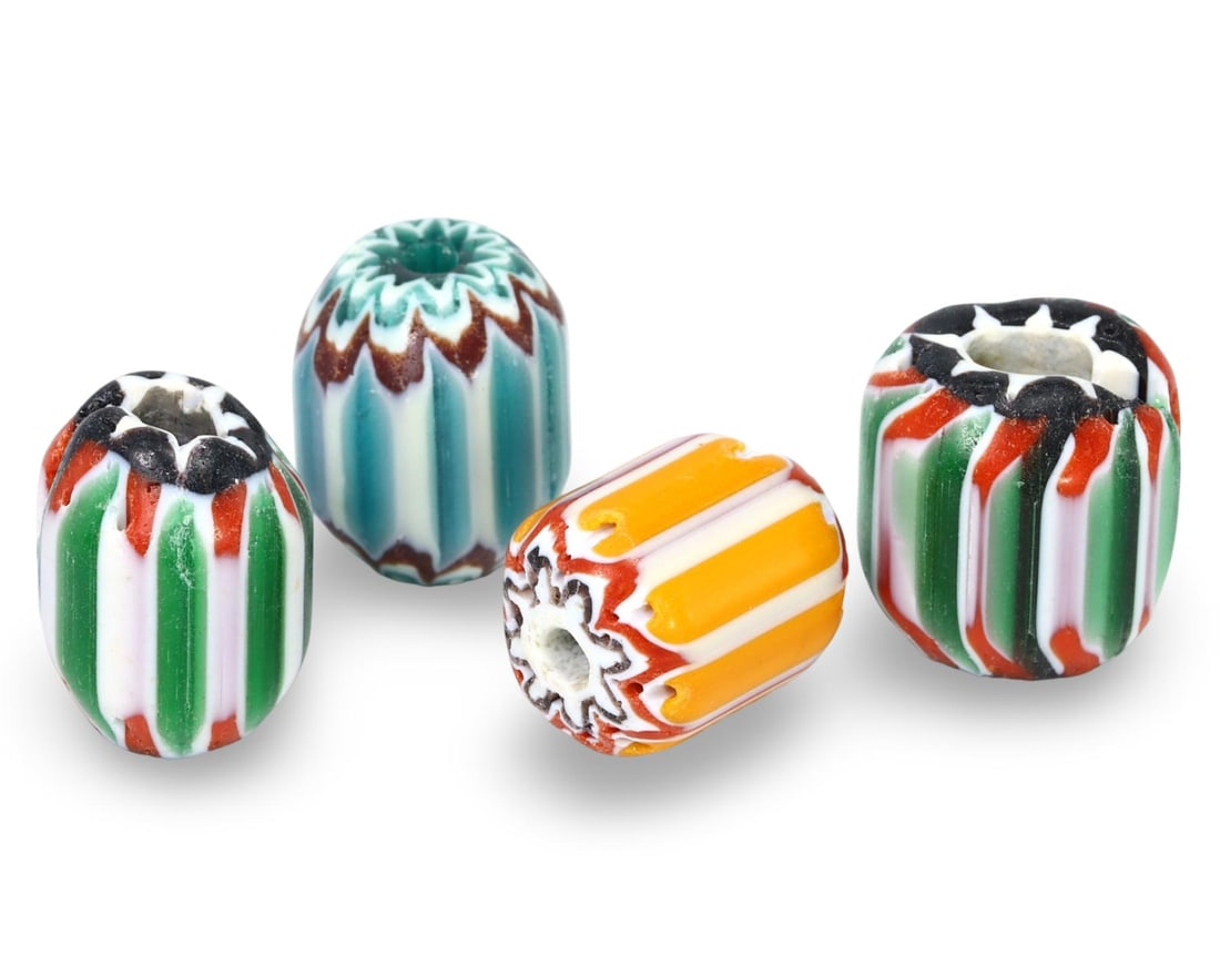 Post Medieval Venetian Colorful Multi-Layered Chevron Beads, 17th-20th Century (1 of 1)