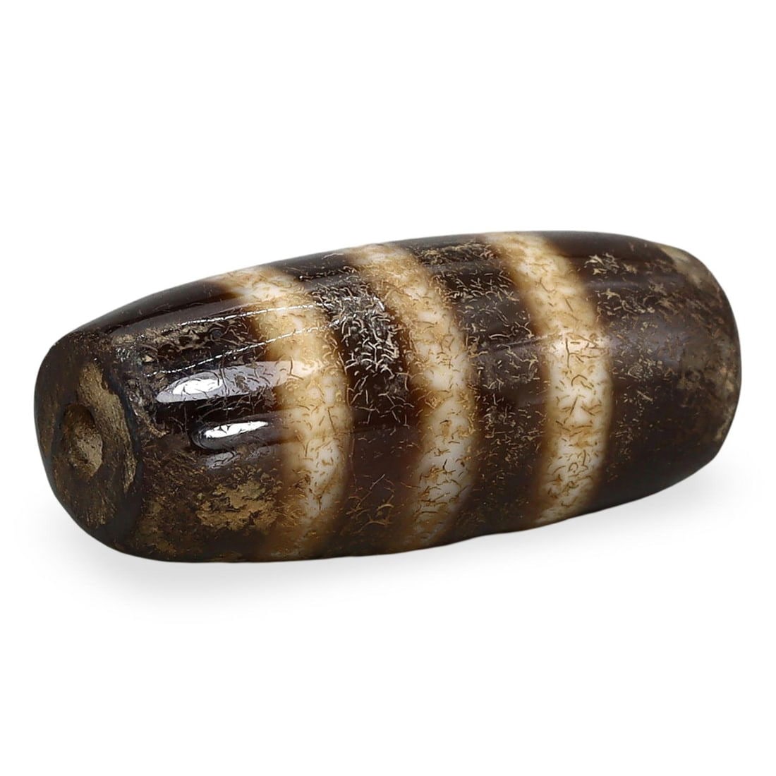 Ancient Late Medieval Tibetan 3 Stripes Agate Chung Dzi Bead, 14th-17th Century: [No Reserve] Hi everyone, I am Mark, curating this special World's Beads Treasure Hunt for UNICEF. Every lot starts at just $15 with no reserve, no matter the cost. You determine the final price! We'v
