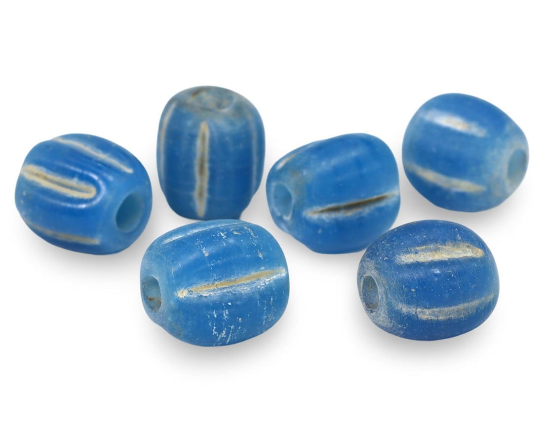 Ancient Medieval Anglo-Saxon Melon Seed Beads, 10th-11th Century: [No Reserve] Hi everyone, I am Mark, curating this special World's Beads Treasure Hunt for UNICEF. Every lot starts at just 15 with no reserve, no matter the cost. You determine the final price! We've