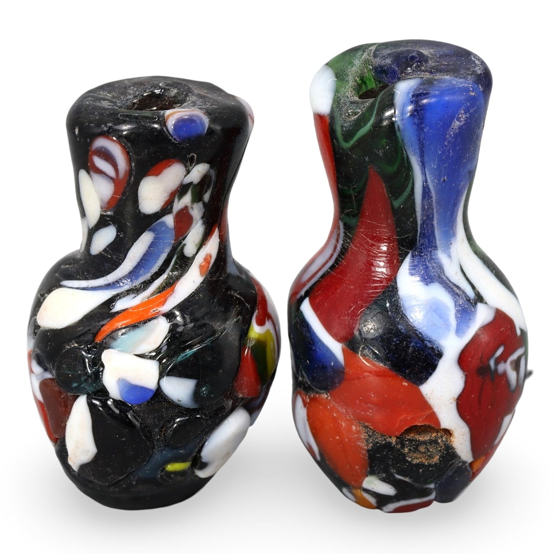 Antique Multicolored Mosaic Glass Amphora Beads: [No Reserve] Hi everyone, I am Mark, curating this special World's Beads Treasure Hunt for UNICEF. Every lot starts at just 15 with no reserve, no matter the cost. You determine the final price! We've