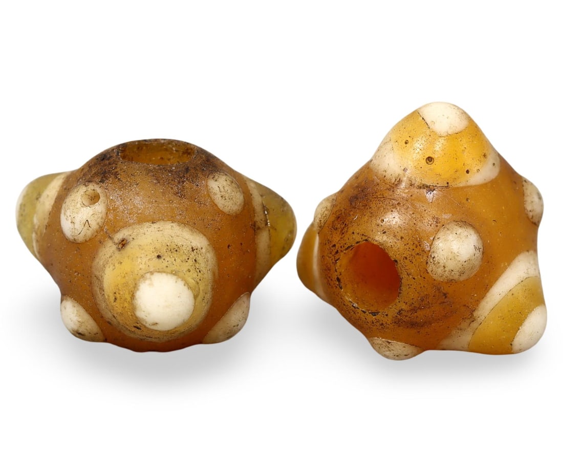 Antique Viking Scandinavian Protruding Eye Beads: [No Reserve] Hi everyone, I am Mark, curating this special World's Beads Treasure Hunt for UNICEF. Every lot starts at just 15 with no reserve, no matter the cost. You determine the final price! We've