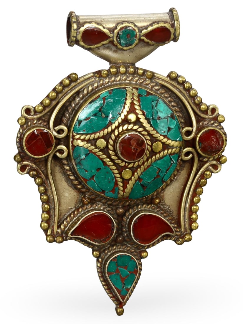 Antique Sino-Tibetan Gems Inlaid Silver Amulet Pendant: [No Reserve] Hi everyone, I am Mark, curating this special World's Beads Treasure Hunt for UNICEF. Every lot starts at just 15 with no reserve, no matter the cost. You determine the final price! We've