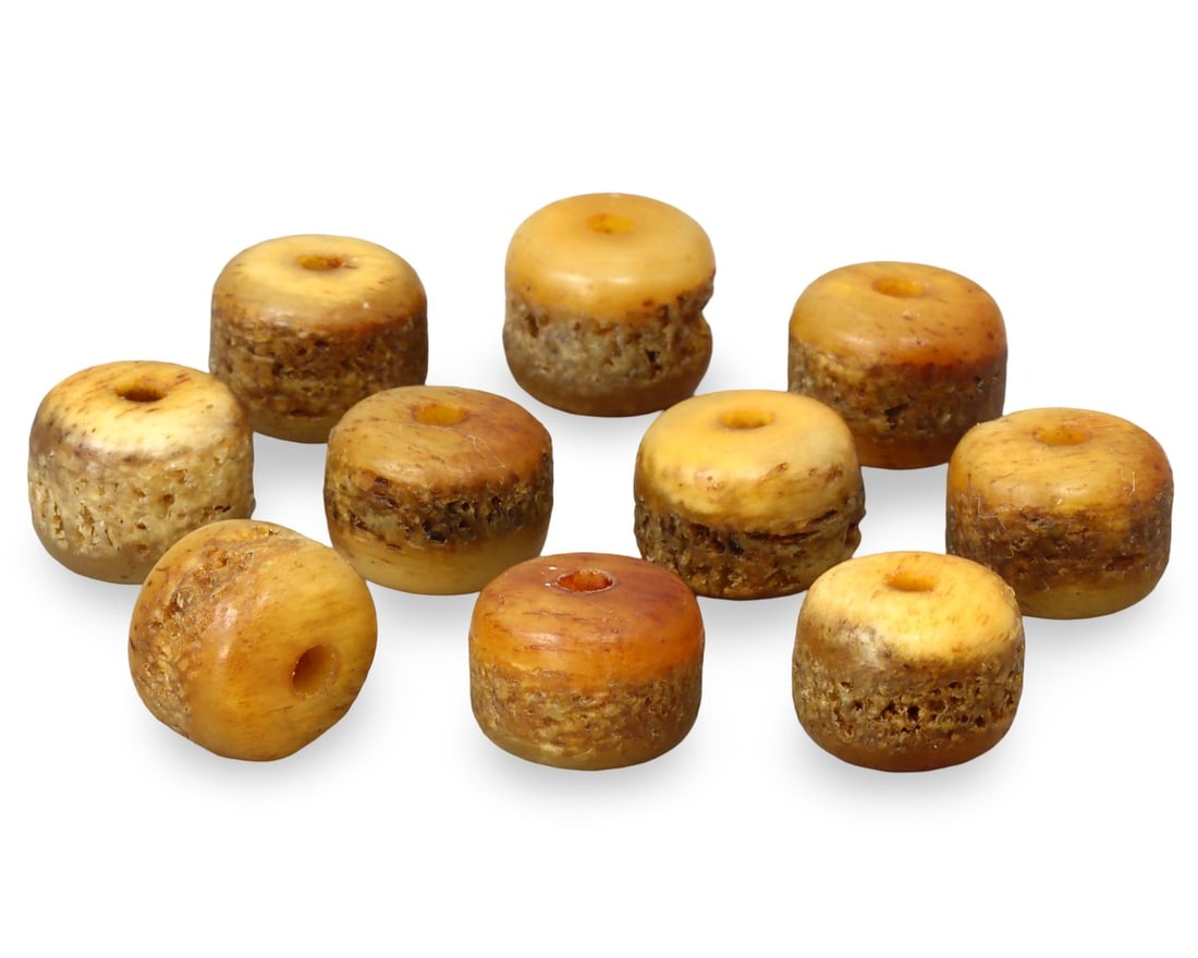 Antique Tibetan Hand-Carved Yak Bone Spacer Beads: [No Reserve] Hi everyone, I am Mark, curating this special World's Beads Treasure Hunt for UNICEF. Every lot starts at just 15 with no reserve, no matter the cost. You determine the final price! We've