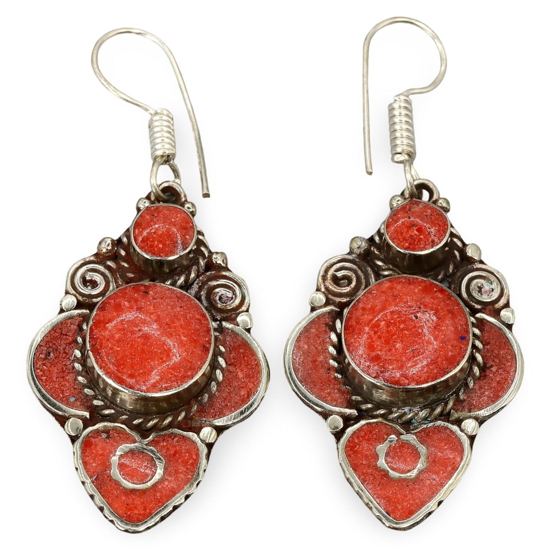 Antique Sino-Tibetan Gems Inlaid Silver Earrings: [No Reserve] Hi everyone, I am Mark, curating this special World's Beads Treasure Hunt for UNICEF. Every lot starts at just 15 with no reserve, no matter the cost. You determine the final price! We've