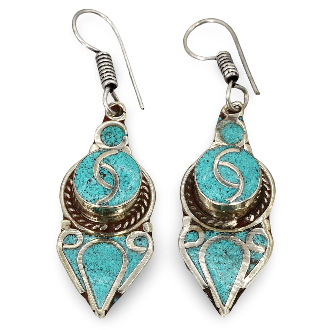 Antique Sino-Tibetan Gems Inlaid Silver Earrings: [No Reserve] Hi everyone, I am Mark, curating this special World's Beads Treasure Hunt for UNICEF. Every lot starts at just 15 with no reserve, no matter the cost. You determine the final price! We've