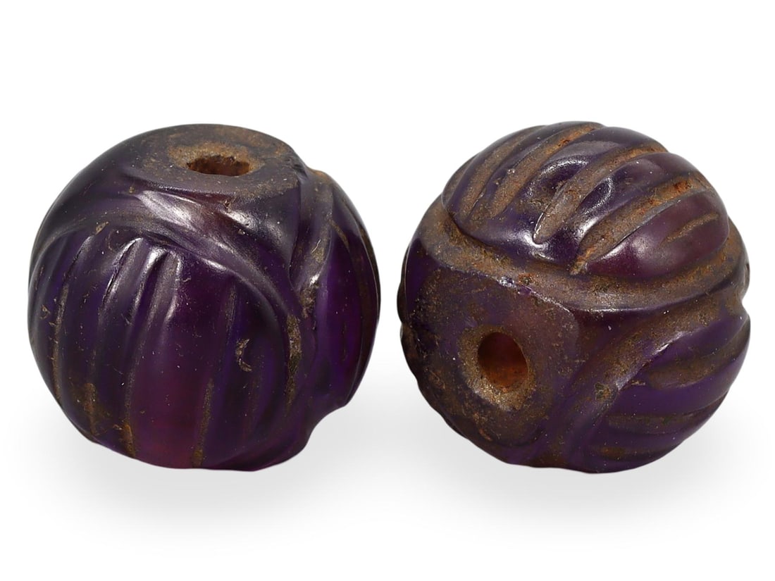 Antique Mughal Empire Melon-seed Amethyst Beads: [No Reserve] Hi everyone, I am Mark, curating this special World's Beads Treasure Hunt for UNICEF. Every lot starts at just $15 with no reserve, no matter the cost. You determine the final price! We'v