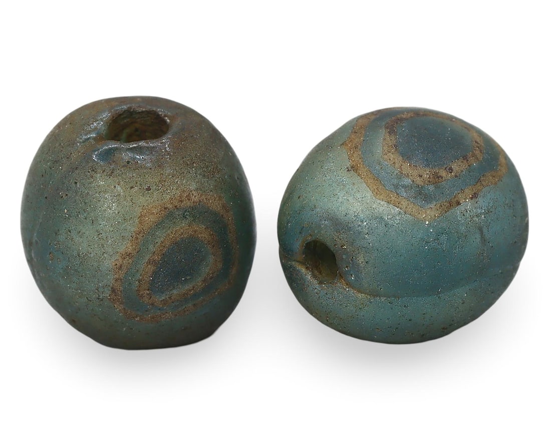 Antique Anglo-Saxon Eye Motif Glass Beads (1 of 1)