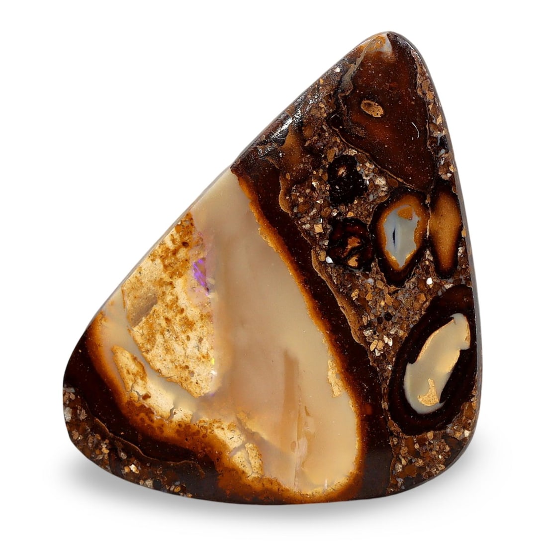 Australian Matrix Boulder Opal Cabochon Gem (1 of 2)