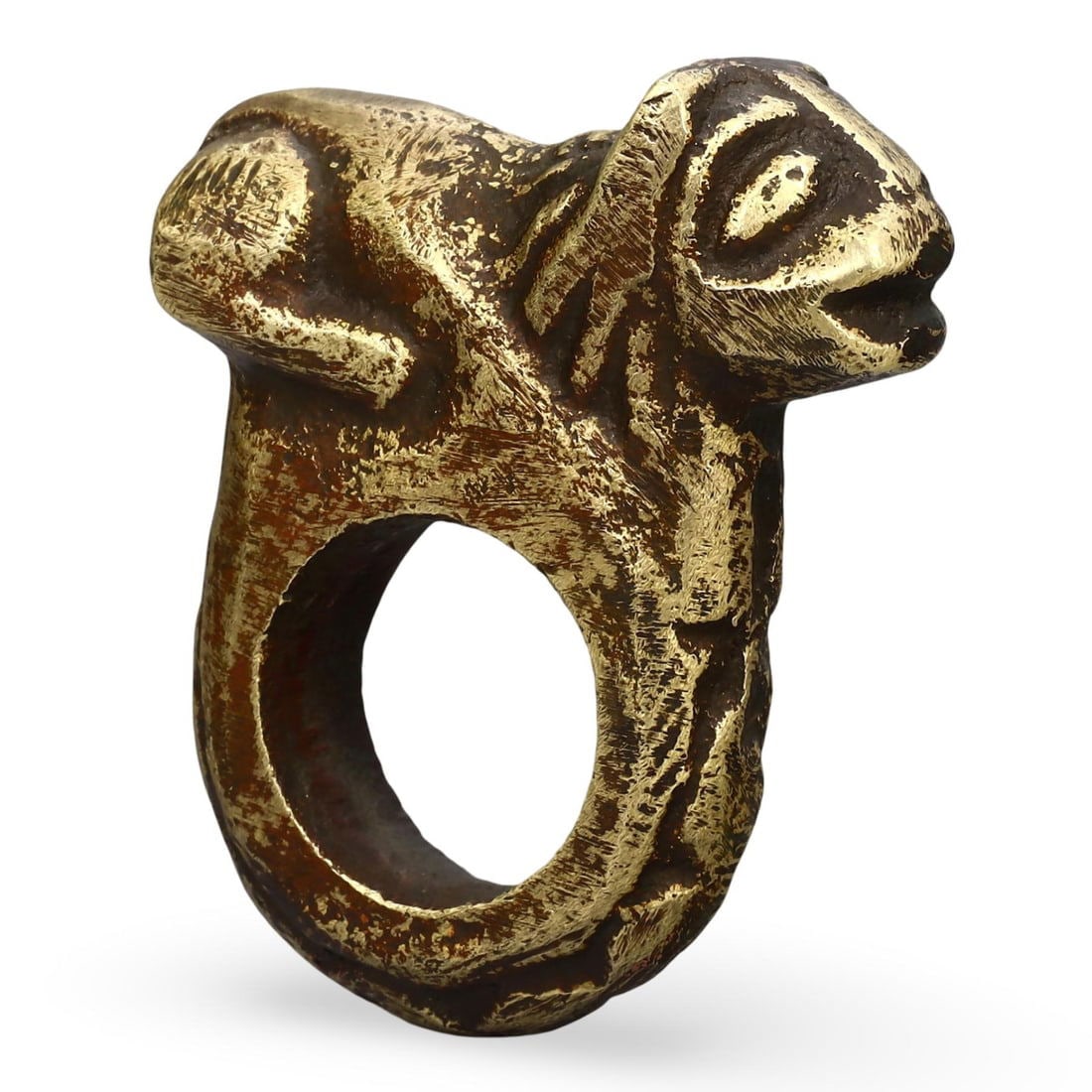 Post Medieval Eurasian Steppe Lion Ring, 17th-20th Century (1 of 4)
