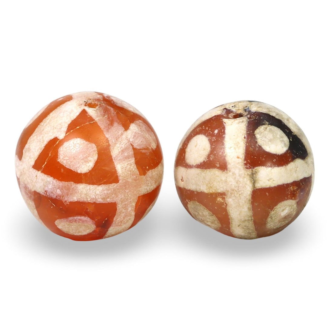 Ancient Medieval Pagan Period Pyu Etched Carnelian Beads, 9th-13th Century: [No Reserve] Welcome to Auction 28 - Classical Medieval Coins & Relics! This exclusive event showcases an extraordinary collection of classical coins and authentic Viking to Medieval bronze jewelry. O