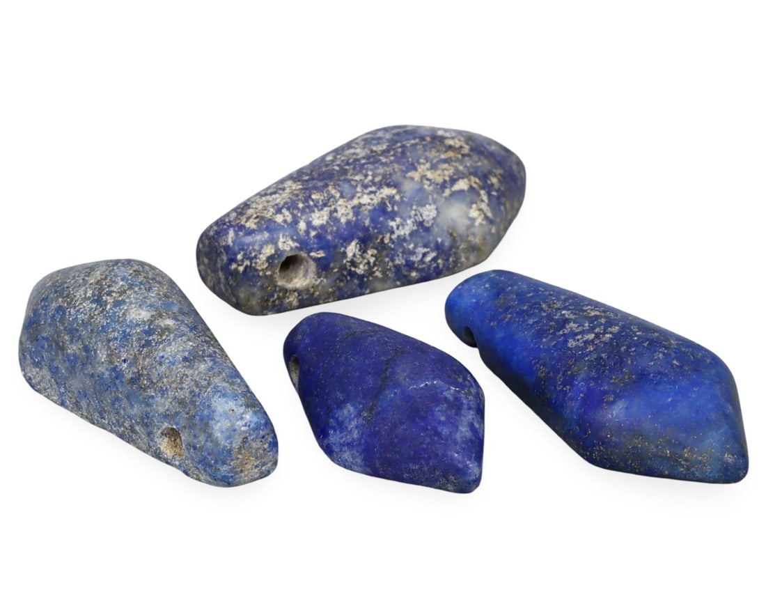 Antique Coptic Byzantine Egyptian Carved Lapis Lazuli Pillar Amulets: [No Reserve] Welcome to Auction 29 - No Reserve Tribal Treasures & Collector Beads! This special auction offers an incredible selection of collectible beads and tribal jewelry, all with no reserve. Ev