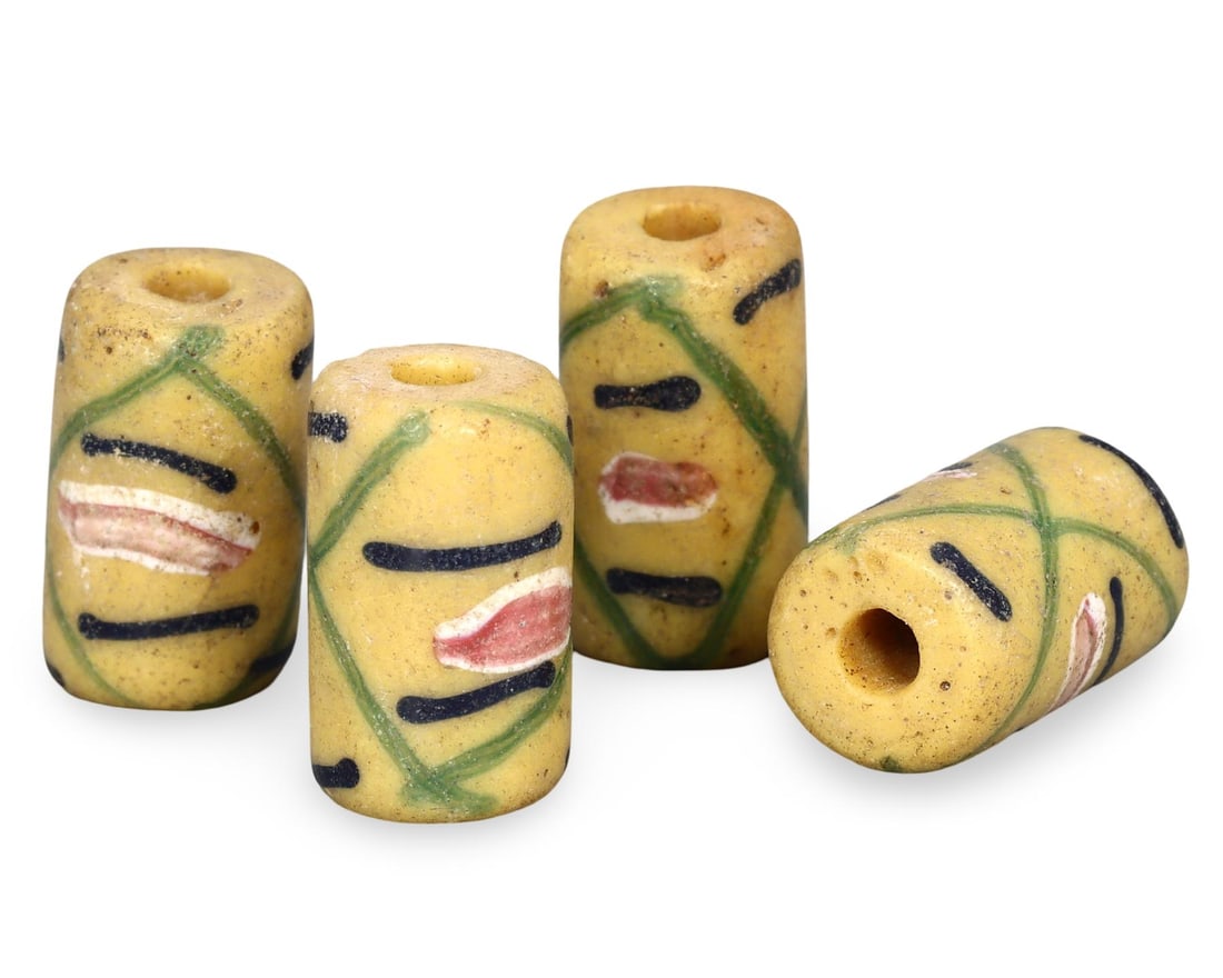 Antique African Striking Multi-Colored Chevron Trade Beads: [No Reserve] Welcome to Auction 29 - No Reserve Tribal Treasures & Collector Beads! This special auction offers an incredible selection of collectible beads and tribal jewelry, all with no reserve. Ev