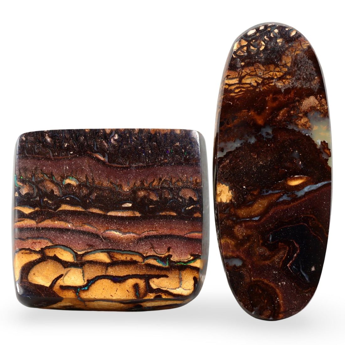 Australian Matrix Boulder Opal Cabochon Gems (1 of 2)