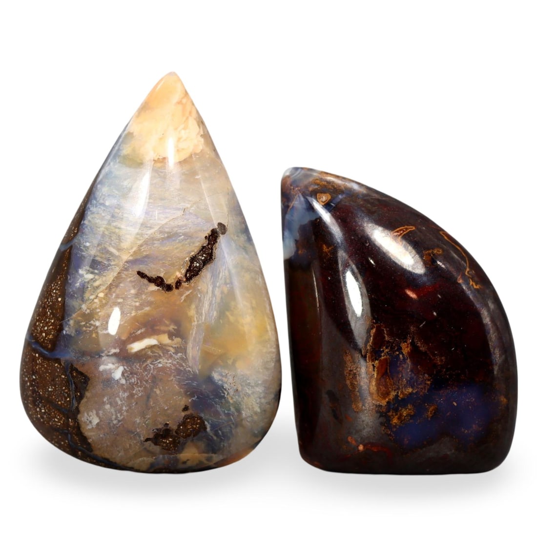 Australian Matrix Boulder Opal Cabochon Gems (1 of 2)