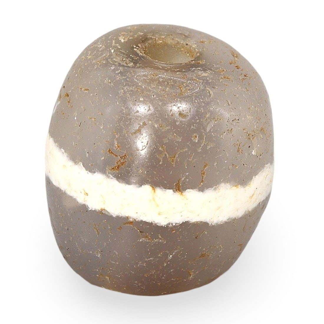 Ancient Middle Medieval Sino-Tibetan Striped Chung dZi Bead, 11th-13th Century: [No Reserve] Welcome to Auction 29 - No Reserve Tribal Treasures & Collector Beads! This special auction offers an incredible selection of collectible beads and tribal jewelry, all with no reserve. Ev