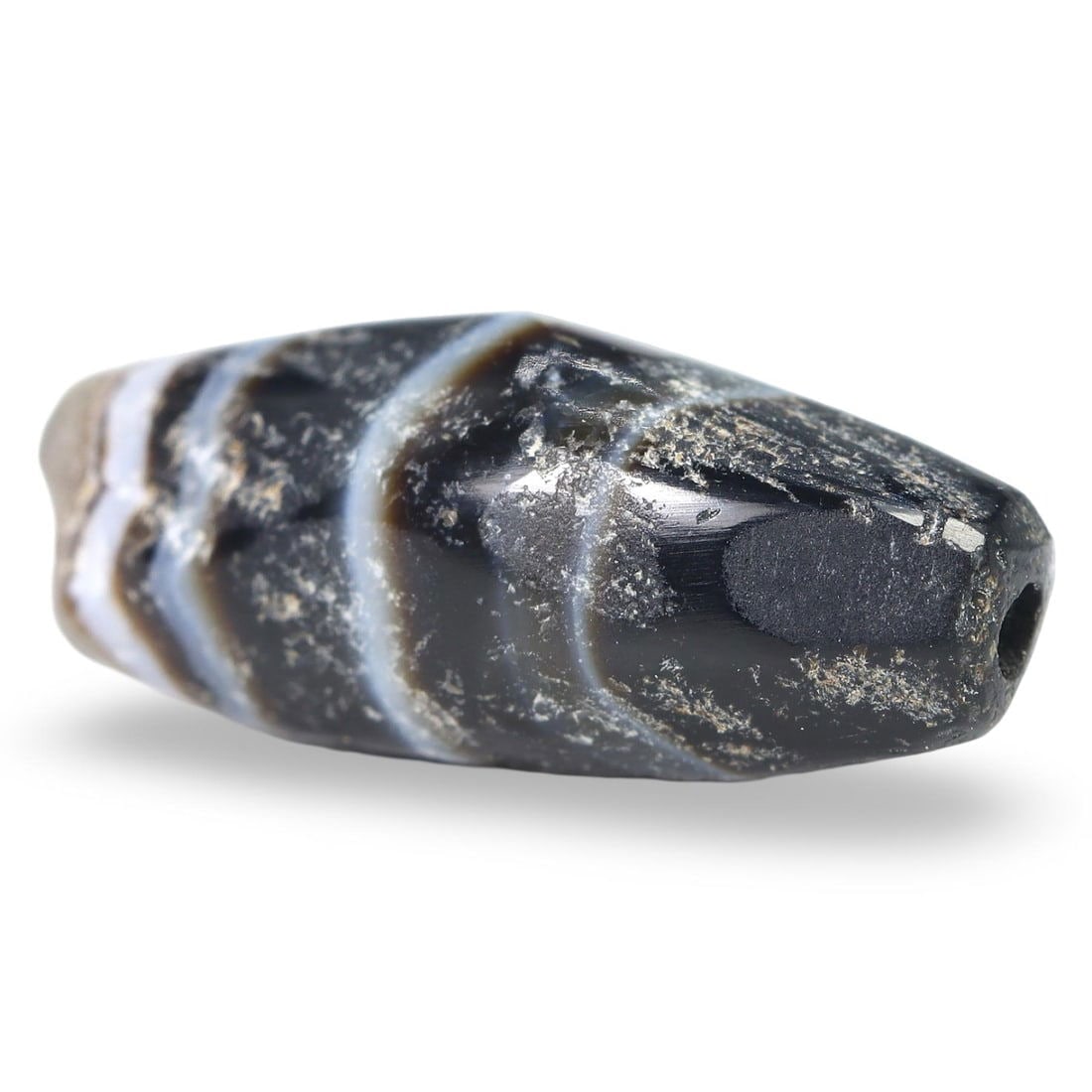 Ancient Early Medieval Silk Road Banded Agate Bead, 5th-10th Century (1 of 2)