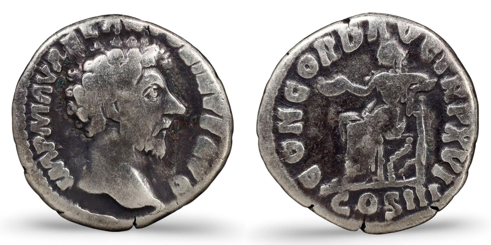 Authentic Ancient Roman Silver Denarius Coin, (17mm, 3.01g) (1 of 3)