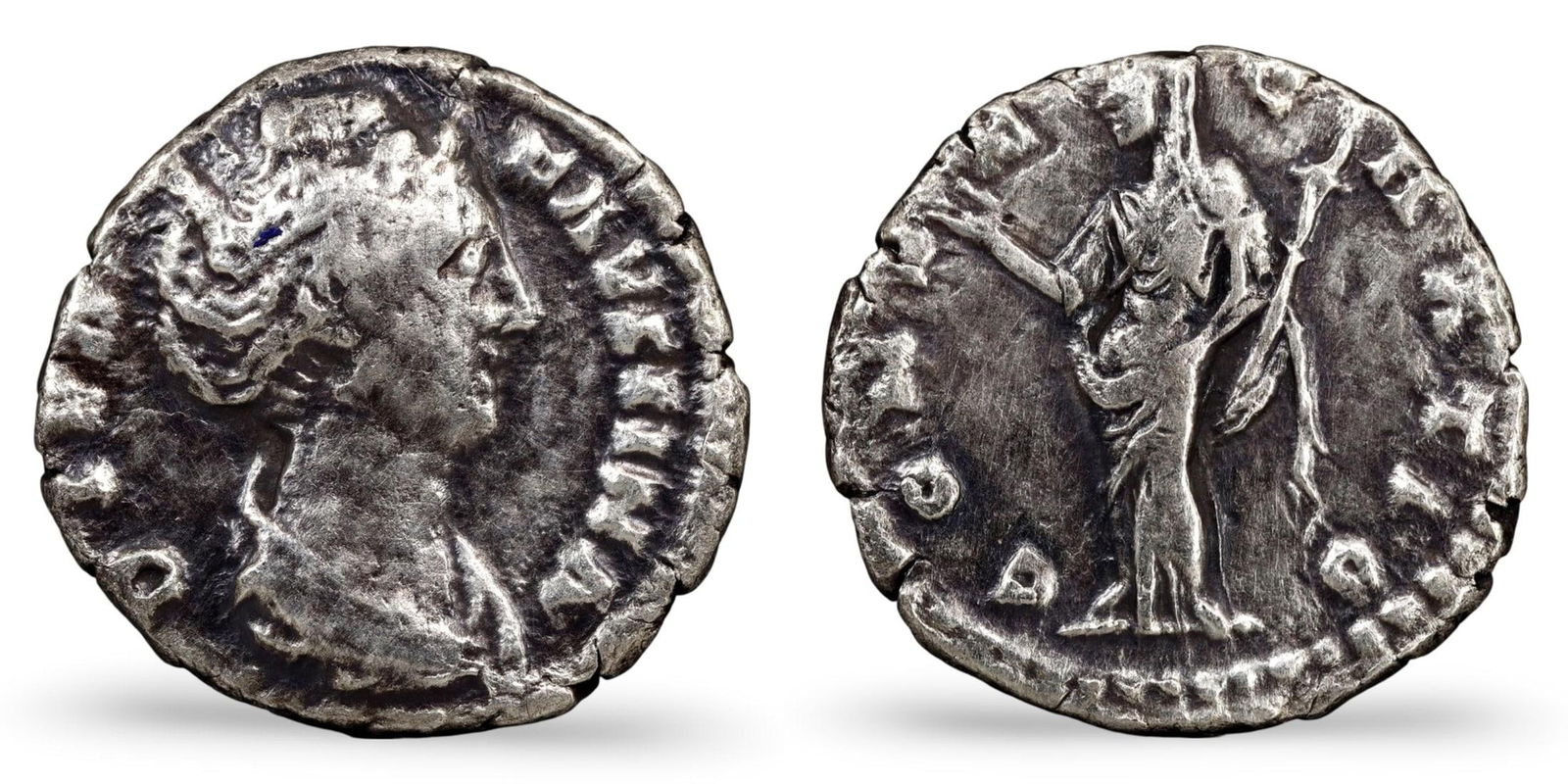 Authentic Ancient Roman Silver Denarius Coin, (16mm, 2.61g) (1 of 3)