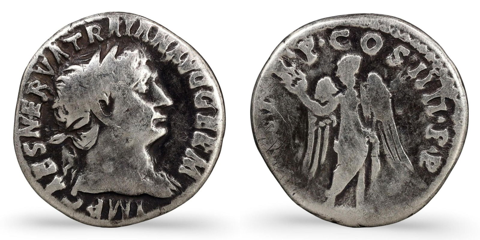 Authentic Ancient Roman Silver Denarius Coin, (17mm, 2.87g) (1 of 3)