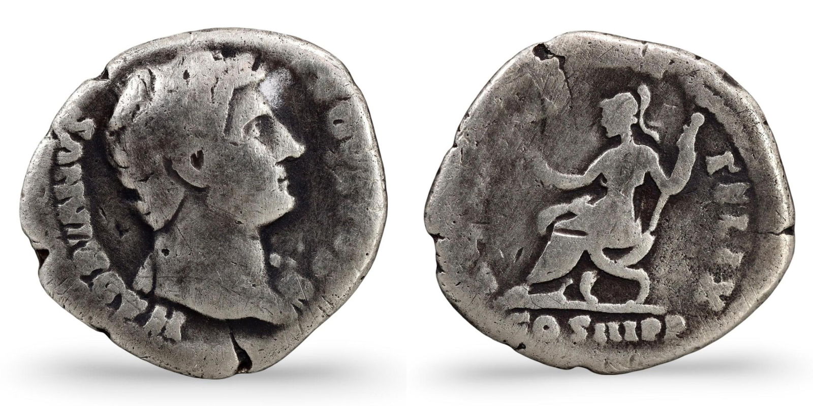 Authentic Ancient Roman Silver Denarius Coin, (17mm, 1.76g) (1 of 3)